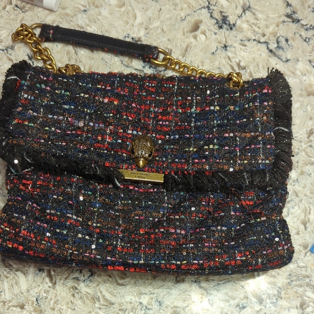 Chic Multicolor Tweed Bag